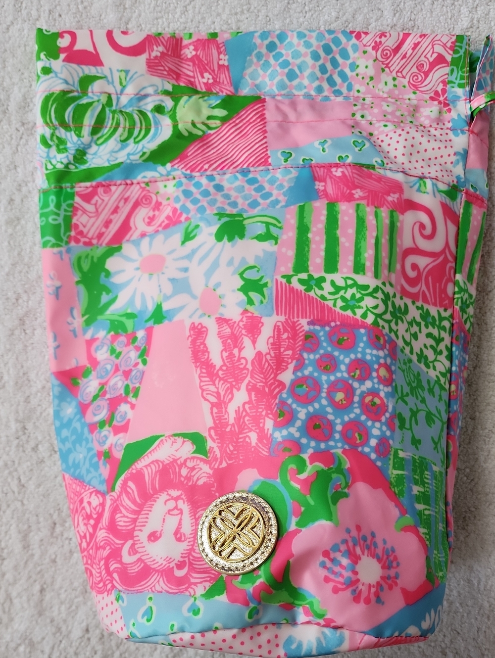 Lilly Pulitzer Women's Patchwork Pool Pouch Preowned